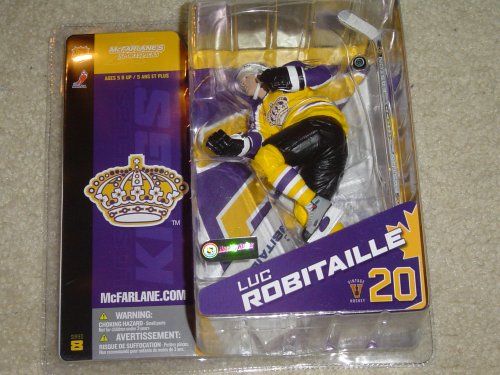 McFarlane Toys NHL Sports Picks Series 8 Action Figure: Luc Robitaille (Los Angeles Kings) Retro Yellow Jersey VARIANT