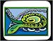 Decorated Mouse Pad with chain, snake, reptile