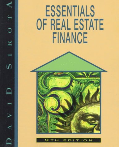 Essentials of Real Estate Finance