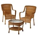 Carmel Wicker 3-pc. Patio Furniture Set