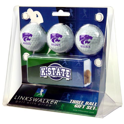 Kansas State Wildcats Ncaa 3 Golf Ball Gift Pack W/ Hat Clip