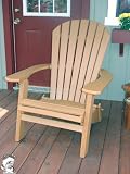 PHAT TOMMY Deluxe Folding Recycled Poly-Wood Adirondack Patio Chair-Cappuccino
