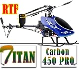 Titan Trex 450 PRO Metal RC Helicopter 6CH 3D Carbon RTF For Real 3D Flights.