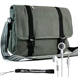 Sony DVPFX950 9-Inch Portable DVD Player Shoulder Traveling Carrying Case + Includes a eBigValue (TM) Determination Hand Strap Key Chain + Includes a Crystal Clear High Quality HD Noise Filter Earbuds Earphones Headphones 3.5mm Jack