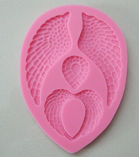 HSE Beautiful different kinds and size Angel Wings Shape Silicone 3D Mold Cookware Cake Decorating fondant soap mold