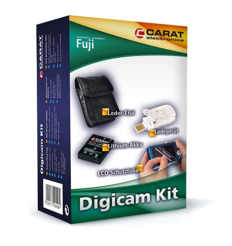 Carat Electronics DigiCam Kit Zubeh&ouml;rset (Akku, Ladeger&auml;t, Etui und Schutzfolie) f&uuml;r Fuji  Preisvergleich