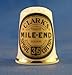 Porcelain China Collectable Thimble - Clarks Mile End Sewing Thread -- Free Gift Box