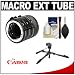Kenko Macro Automatic Extension Tube Set DG + Tripod + Accessory Kit for Canon EOS Digital Rebel T4i, T3i, T3, T2i, 60D, 7D, 1Ds , 1D X, 5D Mark II, III Digital SLR Cameras