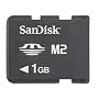 SanDisk Micro Memory Stick (M2) 1GB Speicherkarte (Retailverpackung)