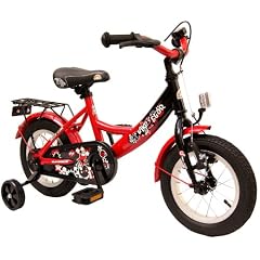 bike*star 30.5cm (12 Zoll) Kinder-Fahrrad - Farbe Schwarz & Rot