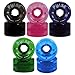 Atom Skates Pulse Outdoor Quad Roller Wheels 78A, Green, Set of 8, 65mm x 37mm