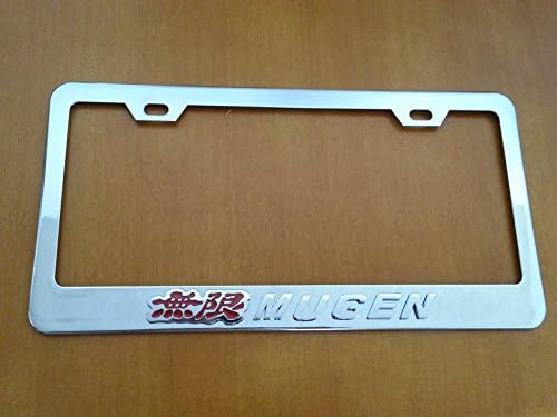 Honda Mugen 3D Chrome Steel License Frame Civic S2000