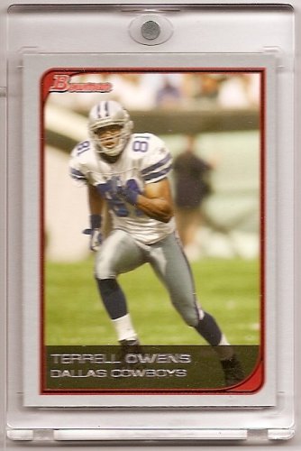 2006 Bowman Terrell Owens Dallas Cowboys Football Card #22 - Mint Condition - Shipped In Protective Acrylic Display Case!