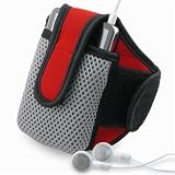 eForCity Red SportBand with Case Compatible With Apple® iPod® Video [30GB / 60GB / 80GB] / iPod® Video U2 Special Edition / iPod® [15GB / 20GB / 30GB / 40GB / 60GB] / iPod® photo U2 Special Edition / iPod® mini [4GB / 6GB] , Microsoft Zune MP3 Players / Cell Phones