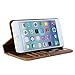 GMYLE iPhone 6 Plus Case, [Book Case] iPhone 6 (5.5 inch) case Wallet Book Case Vintage for iPhone 6 (5.5 inch) - Brown Classic [Crazy Horse Pattern] [PU Leather] Book style Wallet Case Cover