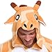 Silver Lilly Unisex Adult Pajamas - Plush One Piece Cosplay Giraffe Animal Costume