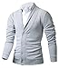 HARRISON83 Mens Slim Fit Basic Button Up Shawl Collar Knit Cardigan Sweater