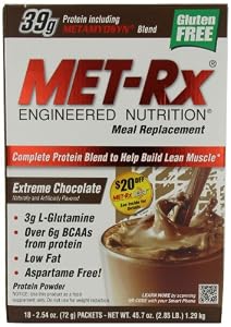 MET-Rx Meal Replacement Powder - Extreme Chocolate, 2.54-Ounce,18 Count