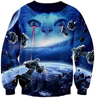 Apparel4yu Womens Mnes Cats Print Long Sleeve Pullover Sweaters Sweatshirts