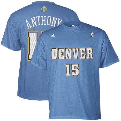 Adidas Denver Nuggets Carmelo Anthony Game Time T-Shirt Large
