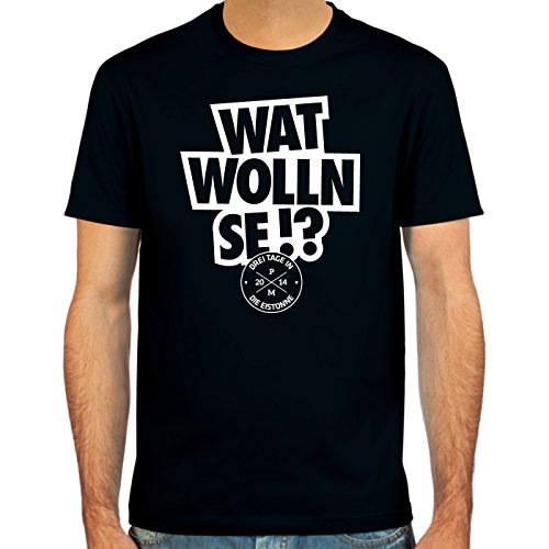 T-Shirt Per Mertesacker, “Wat wolln se!?” ::: Farbauswahl: skyblue, deepred, schwarz, oliv oder navy ::: Größen: S-XXL