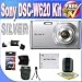 Sony Cyber-shot DSC-W620 14.1 MP Digital Camera with 5x Optical Zoom and 2.7-Inch LCD (Silver) + Extended Life Battery + USB Card Reader + Memory Card Wallet + Deluxe Case w/Strap + Shock Proof Deluxe Case + Accessory Saver Bundle!