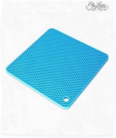 Silicone Cookware Utensil Set - Silicone Potholder Silicone Kitchen Tongs & Silicone Brush - Flexible Durable Non-Stick Non-Skid Honeycomb Designed-Mat for Your Kitchen - Silicone Locking Tongs