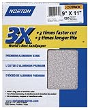 Norton 2639 Sandpaper 3X 120-Grit 9-by-11-Inch Sheets, 20-Sheets