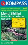  : Monti Sibillini / Cascia  1 : 50 000: Wander-, Bike- nd Skitourenkarte. Carta escursioni, bike e sci alpinismo