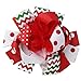 juDanzy Holiday Hair Clips & Bows in Halloween, Thanksgiving & Christmas themes for baby, toddler & Girls (Chevron Christmas Bow)