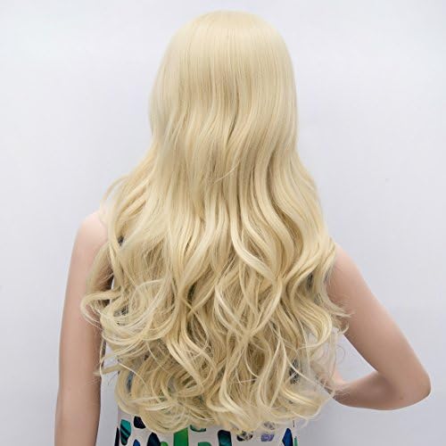 ICOSER 30'' Blonde Long Curly Hair Synthetic Wigs Hairpieces for Women Costume Wig