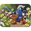9 x 12 Inch Spring Garden Tempered Glass Kitchen Cutting Board by McGowan Manufacturing