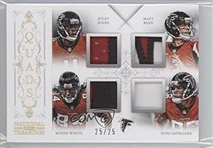 Julio Jones, Matt Ryan, Tony Gonzalez, Roddy White #25/25 Atlanta Falcons (Football Card) 2013 Panini National Treasures Team Quads Prime #2