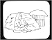 Mouse Pad with hut, man, 