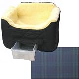 Lookout II Pet Car Seat with Storage Tray (Blackwatch Plaid, Original 16 in. wide for up to 18 lb. pet)
