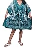 Short Kaftan Women Evening Wear Tunic Blue Printed Caftan Boho Tops One Size