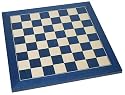 Blue and Natural 17 inch Wood Chessboard