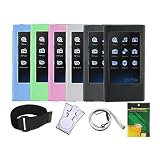 Skque Samsung P2 Silicone Skin Case Cover ( Black / Blue / Clear / Green / Pink / Smoke ) + Clip + Lanyard + Screen Protector Bundle Kit Set