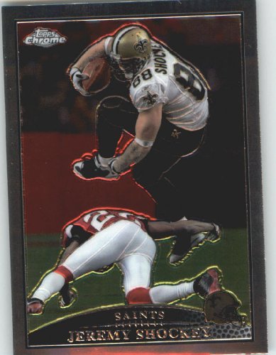 2009 Topps Chrome Football Card # 49 Jeremy Shockey New Orleans Saints Mint Condition - Shipped In Protective ScrewDown Display Case!