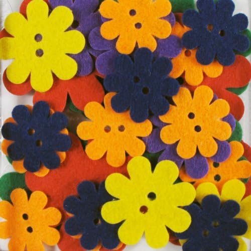Favorite Findings, Garden Party Blumenthal Lansing 48-Piece Big Bag of Felt Buttons