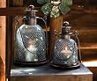 Set of 2 Teal Mosaic Glass Latern Set of 2 Teal Mosaic Glass Latern