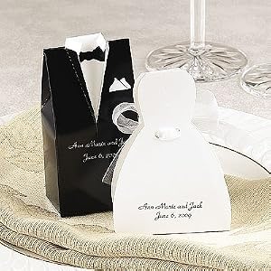 Personalized Wedding Gown/tuxedo Favor Box