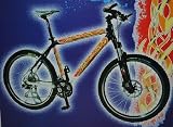 Fahrrad Aufkleber - Motiv Tribal Tätowierung Tattoo Jungen Junge Feuer rot Skin Sticker Fahrradsticker universal Folie Fahrradaufkleber Schutzfolie für individuelle Größe Fahrradskin Bike Biker Fahrraddeko Pimp your Cover Tattoo