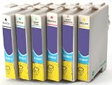 Produkt-Bild: 6 XL Tintenpatronen mit CHIP, kompatibel zu Epson T0487 (1x T0481 Black + 1x T0482 Cyan + 1x T0483 Magenta + 1x T0484 Yellow + 1x T0485 hell Cyan + 1x T0486 hell Magenta)