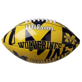 <b>Wilson NCAA Junior Football Underglass Michigan</b>