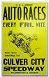1952 Culver City Speedway Poster Print