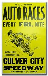 1952 Culver City Speedway Poster Print