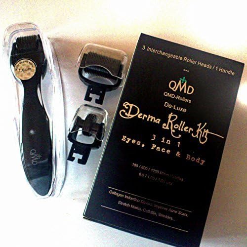 Eyes, Face &amp; Body Derma Skin Beauty Roller - 3 in 1 Luxury Kit (0.5 + 1.0 + 1.0mm). Best Home Acne Scars Treatment Product. Banish Stretch Marks, Cellulite and Wrinkles + eBook