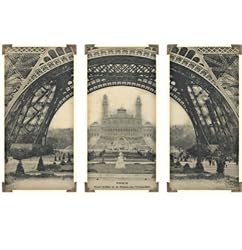 Timeworks Post Script Wall Art, Eiffel Tower Iron Work, 36-Inches x 23-Inches