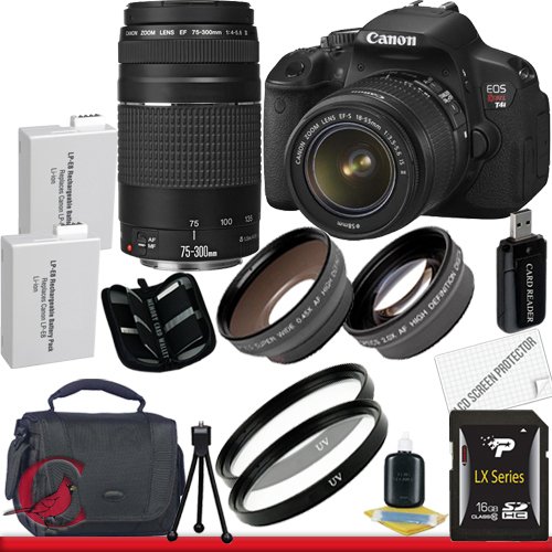cyber monday price Canon T4i 18-55mm/75-300mm Kit